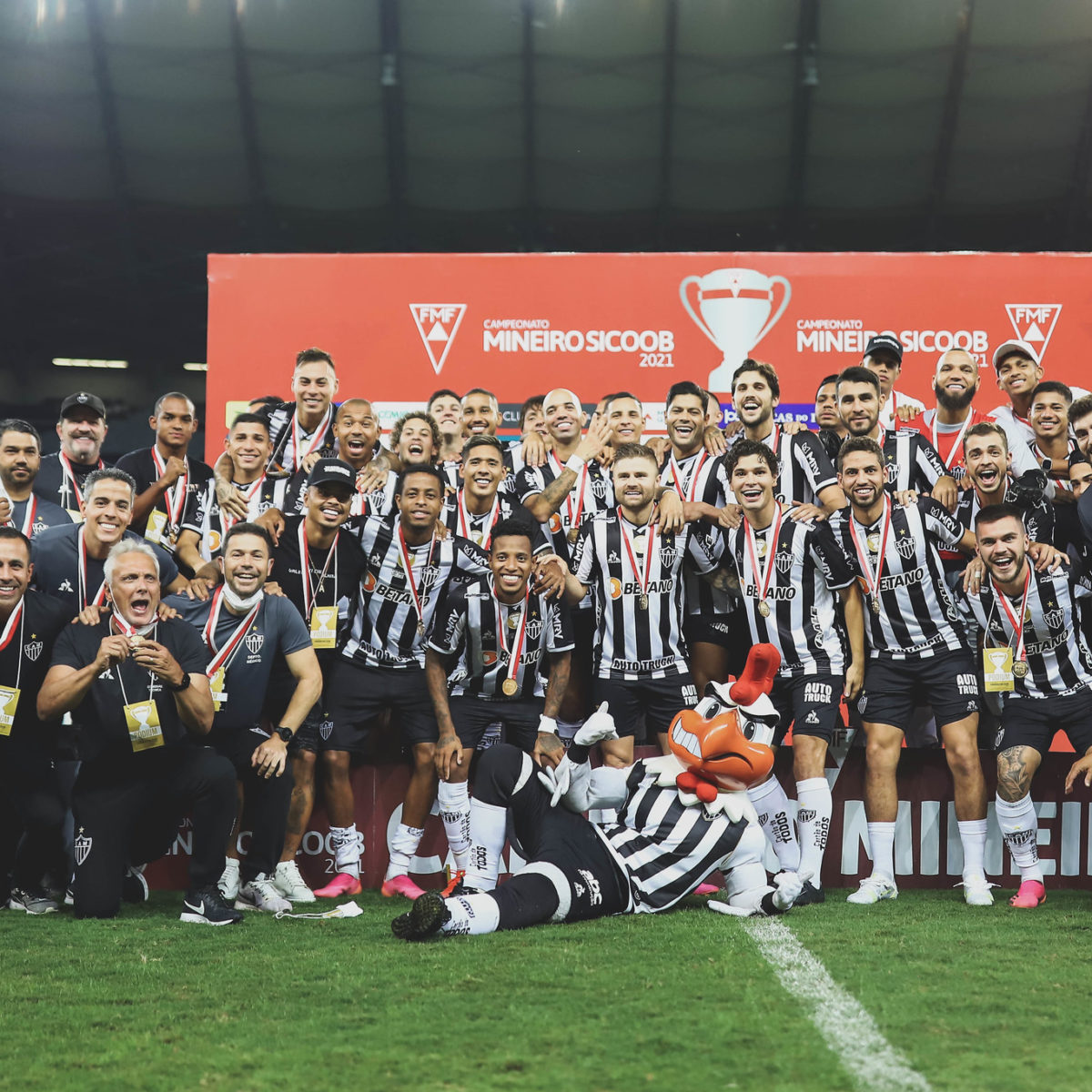 Atual bicampeão, o Atlético-MG defende o título do Campeonato Mineiro. - Foto: Pedro Souza/Atlético