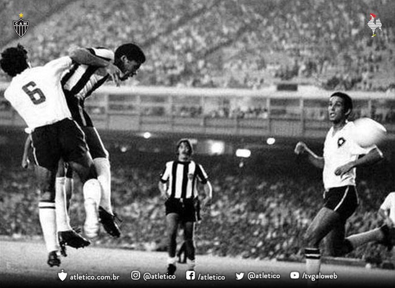 No Maracanã, diante do Botafogo, Dadá fez o gol do primeiro título brasileiro do Galo, em 19/12/1971. - Foto: Divulgação/Atlético